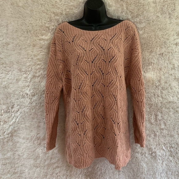 Bellina Size XL Pale Pink Chunky Knit Sweater. - Picture 1 of 7